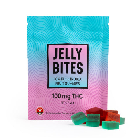 Indica Regular Strength Jelly Bites(100 mg THC) – Berry Mix –