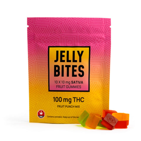 Sativa Regular Strength Jelly Bites(100 mg THC) – Berry Mix –