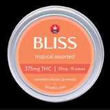 Bliss Gummies Tropical Mix 375mg THC