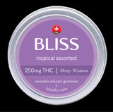 Bliss Gummies Tropical Mix 250mg THC